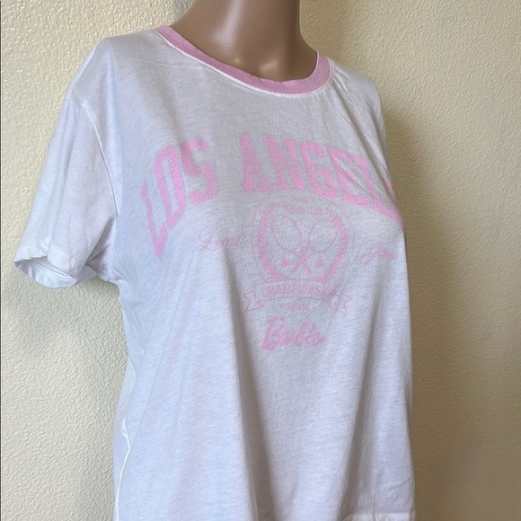 Barbie White and Pink Graphic T-Shirt - Picture 2 of 6
